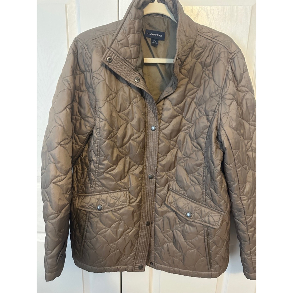 Lands' End Women's Jacket, Size Large, Brown